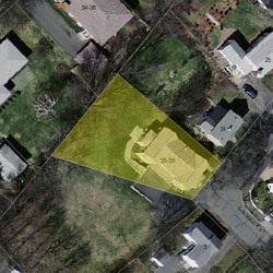 35 Emerald St, Newton MA  02458-1213 aerial view