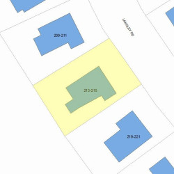 215 Langley Rd, Newton MA  02459-2357 plot plan