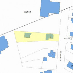 15 Lexington St, Newton MA  02465-1029 plot plan