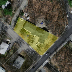 36 Columbia Ave, Newton MA 02464-1227 aerial view