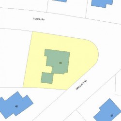60 Gralynn Rd, Newton MA  02459-1341 plot plan