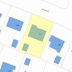 142 Jackson St, Newton MA 02459-2538 plot plan