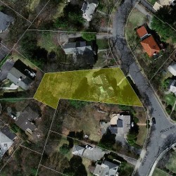 31 Larch Rd, Newton MA  02468-1413 aerial view