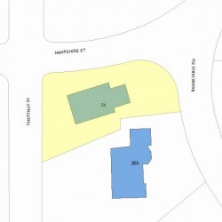 54 Hampshire St, Newton MA  02465-2935 plot plan