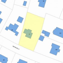 15 Kenmore St, Newton MA 02459-2105 plot plan