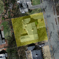 17 Hemlock Rd, Newton MA  02464-1206 aerial view