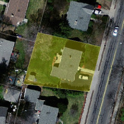 251 Waltham St, Newton MA 02465-1738 aerial view