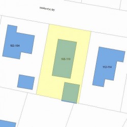110 Warwick Rd, Newton MA 02465-1746 plot plan