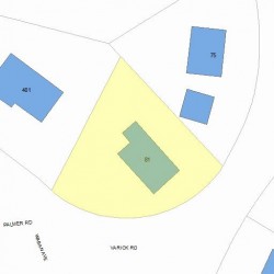 81 Varick Rd, Newton MA  02468-1320 plot plan