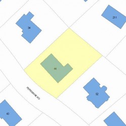 44 Peregrine Rd, Newton MA 02459-3440 plot plan