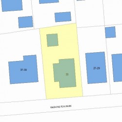 33 Washington Park, Newton MA 02460-1915 plot plan