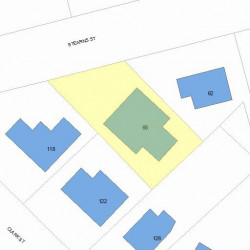 68 Stearns St, Newton MA  02459-2464 plot plan