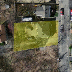 146 Edinboro St, Newton MA  02460-1302 aerial view