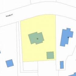 98 Homer St, Newton MA  02459-1517 plot plan