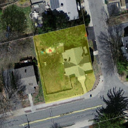 497 Auburn St, Newton MA  02466-1706 aerial view