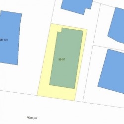 95 Pearl St, Newton MA 02458-1528 plot plan