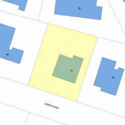 18 Green Park, Newton MA 02458-2606 plot plan