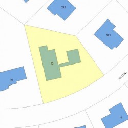 15 Ellis Rd, Newton MA  02465-2916 plot plan