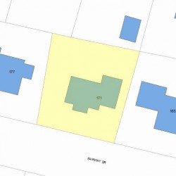 171 Fairway Dr, Newton MA 02465-1714 plot plan