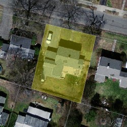 152 Fairway Dr, Newton MA 02465-1715 aerial view