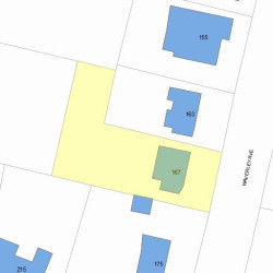 167 Waverley Ave, Newton MA 02458-2418 plot plan