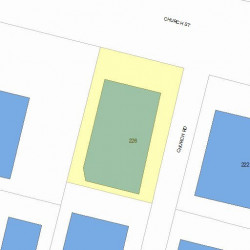 226 Church St, Newton MA 02458-1903 plot plan