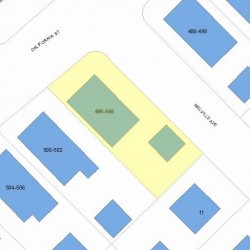 496 California St, Newton MA 02460-1253 plot plan