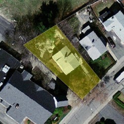 15 Curve St, Newton MA  02465-2206 aerial view