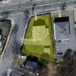 36 Auburn St, Newton MA 02465-2224 aerial view