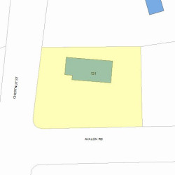 131 Avalon Rd, Newton MA  02468-1611 plot plan