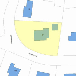 97 Berkeley St, Newton MA 02465-2616 plot plan