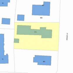 175 Parker St, Newton MA  02459-2549 plot plan