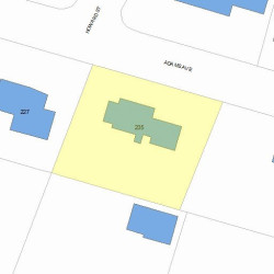 235 Adams Ave, Newton MA  02465-1502 plot plan