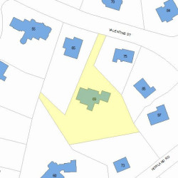 69 Valentine St, Newton MA  02465-3019 plot plan