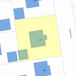 887 Chestnut St, Newton MA  02468-2334 plot plan