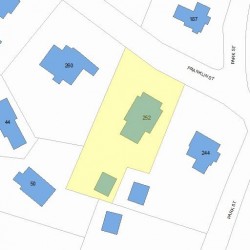 252 Franklin St, Newton MA 02458-2301 plot plan
