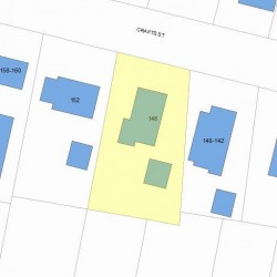 146 Crafts St, Newton MA 02460-1411 plot plan