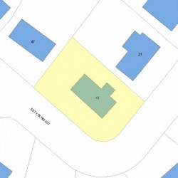 41 Esty Farm Rd, Newton MA 02459-3605 plot plan