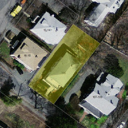 115 Central St, Newton MA 02466-2403 aerial view