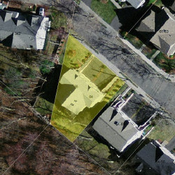 64 Tanglewood Rd, Newton MA  02459-2862 aerial view