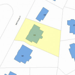 153 Brookline St, Newton MA 02467 plot plan