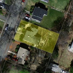 56 Hinckley Rd, Newton MA  02468-1724 aerial view