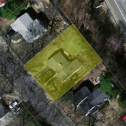 20 Deforest Rd, Newton MA  02462-1111 aerial view