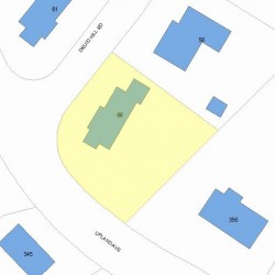 66 Druid Hill Rd, Newton MA  02461-2023 plot plan