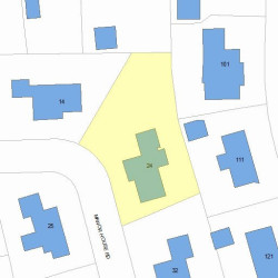 24 Manor House Rd, Newton MA  02459-1520 plot plan
