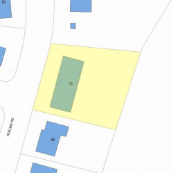 76 Adeline Rd, Newton MA 02459-2705 plot plan