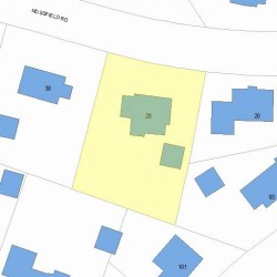 28 Mossfield Rd, Newton MA 02468-1922 plot plan