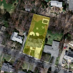 34 Gordon Rd, Newton MA 02468-1023 aerial view