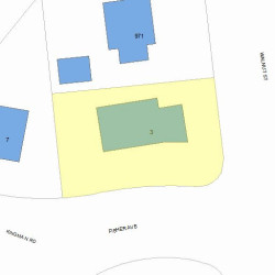 3 Fisher Ave, Newton MA  02461-1145 plot plan
