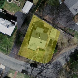 1 Leighton Rd, Newton MA  02466-2210 aerial view